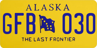 AK license plate GFB030