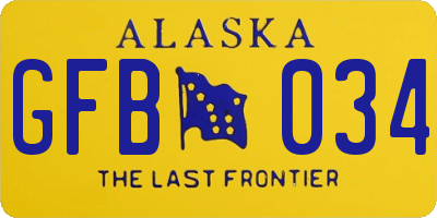 AK license plate GFB034