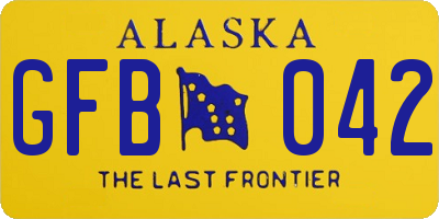 AK license plate GFB042