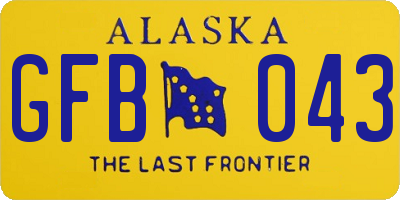 AK license plate GFB043