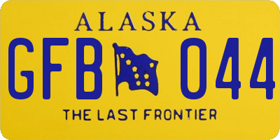 AK license plate GFB044