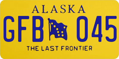 AK license plate GFB045