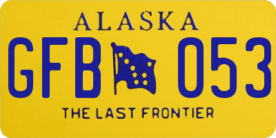 AK license plate GFB053