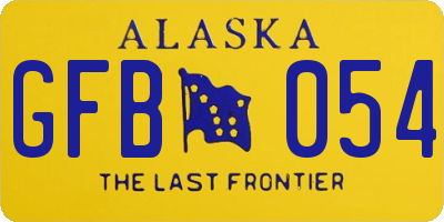 AK license plate GFB054