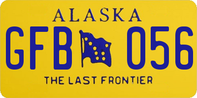 AK license plate GFB056