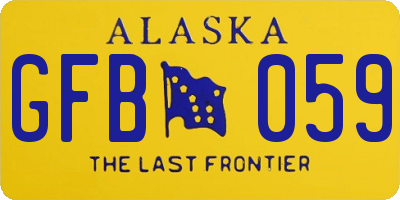 AK license plate GFB059