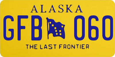 AK license plate GFB060