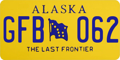 AK license plate GFB062