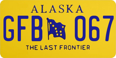 AK license plate GFB067