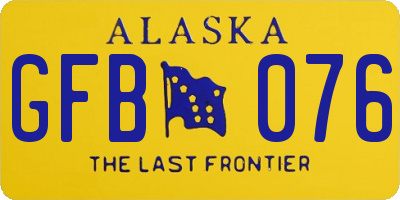AK license plate GFB076