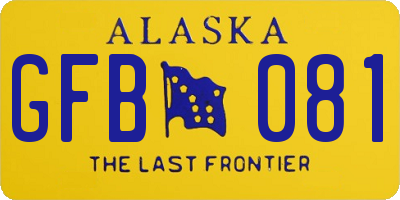 AK license plate GFB081