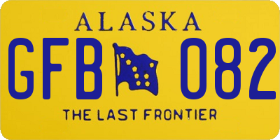 AK license plate GFB082