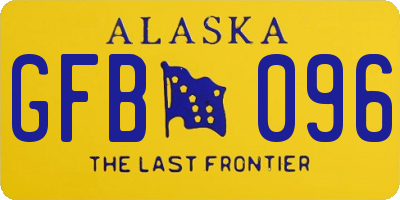 AK license plate GFB096
