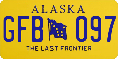 AK license plate GFB097