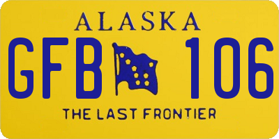 AK license plate GFB106