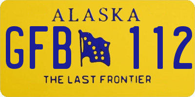 AK license plate GFB112