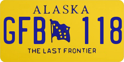 AK license plate GFB118