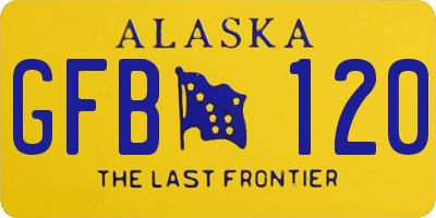 AK license plate GFB120