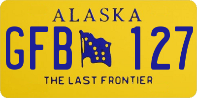 AK license plate GFB127