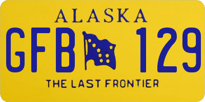 AK license plate GFB129