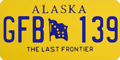 AK license plate GFB139