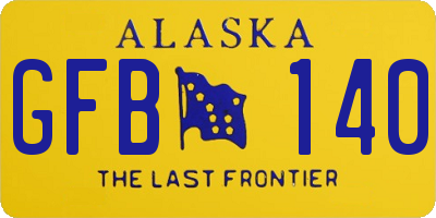 AK license plate GFB140