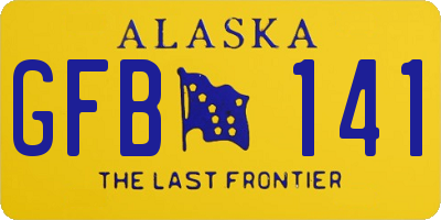 AK license plate GFB141