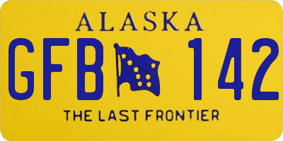 AK license plate GFB142
