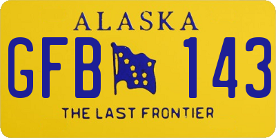 AK license plate GFB143