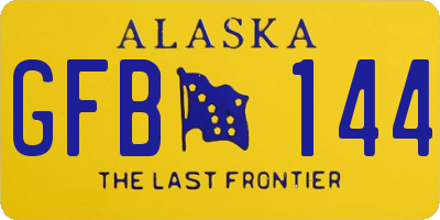 AK license plate GFB144