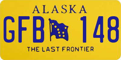 AK license plate GFB148