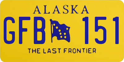AK license plate GFB151
