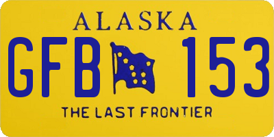 AK license plate GFB153