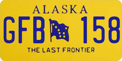 AK license plate GFB158