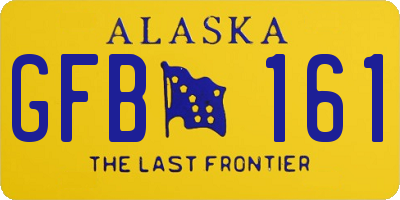 AK license plate GFB161