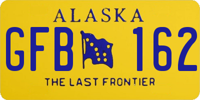 AK license plate GFB162