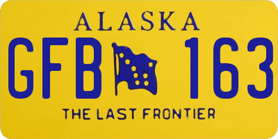 AK license plate GFB163