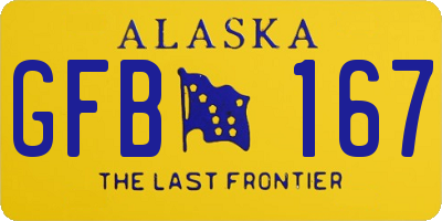 AK license plate GFB167