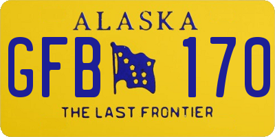 AK license plate GFB170