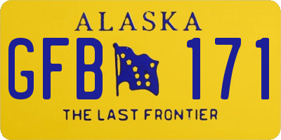 AK license plate GFB171