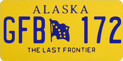 AK license plate GFB172