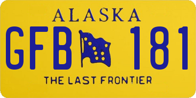 AK license plate GFB181