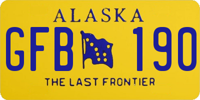 AK license plate GFB190