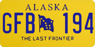 AK license plate GFB194