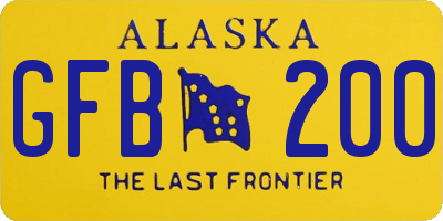 AK license plate GFB200