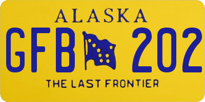 AK license plate GFB202