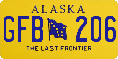 AK license plate GFB206