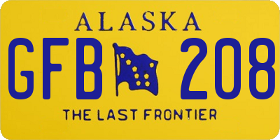 AK license plate GFB208