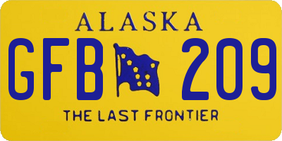 AK license plate GFB209