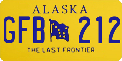 AK license plate GFB212